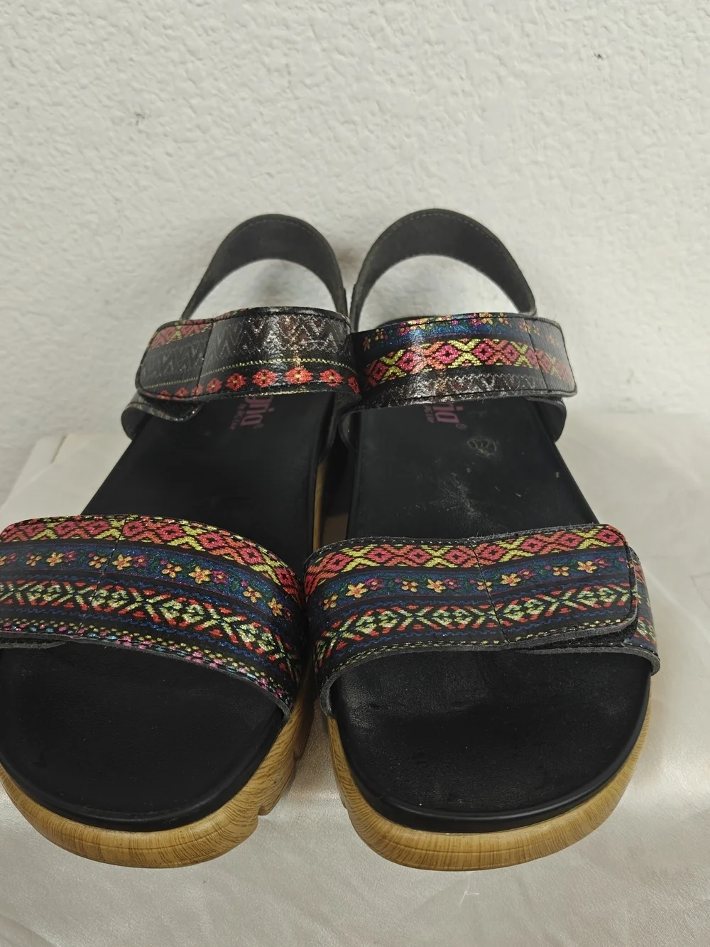 Alegria Playa Comfort Platform Sandals – Adjustable Straps US 9-9.5 Boho Chic
